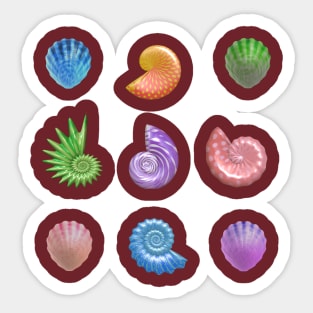 Colorful Seashells Sticker